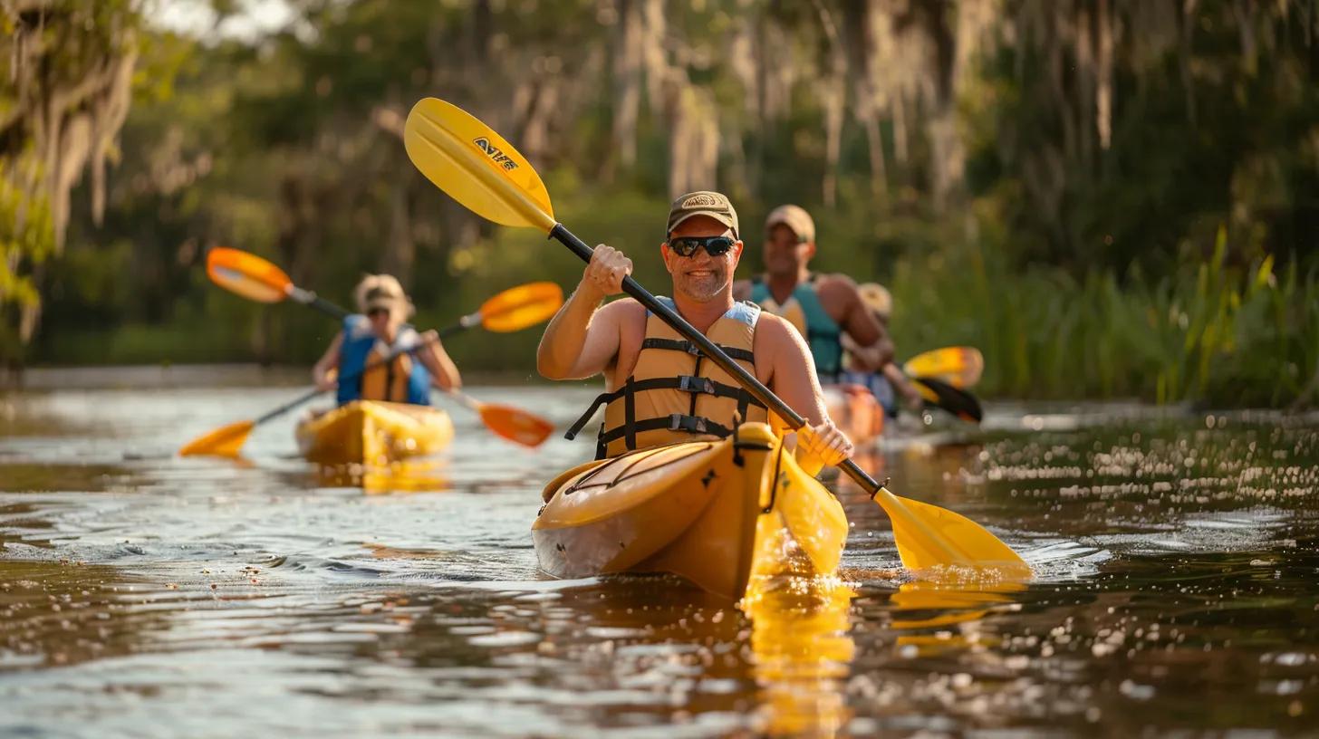 Exploring the Little Manatee River by Boat 1 Family kayaking on the Little Manatee River practicing safe boating